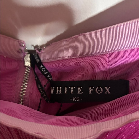 White Fox Boutique Vibrant Pink Fringe Skirt Set - Picture 4 of 5